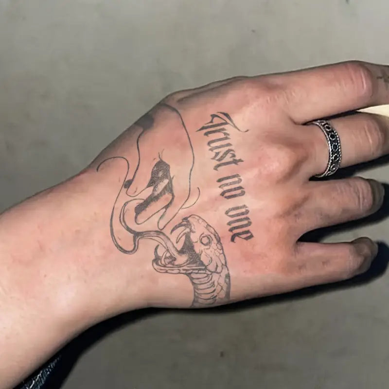 Tattoo Trust no one.