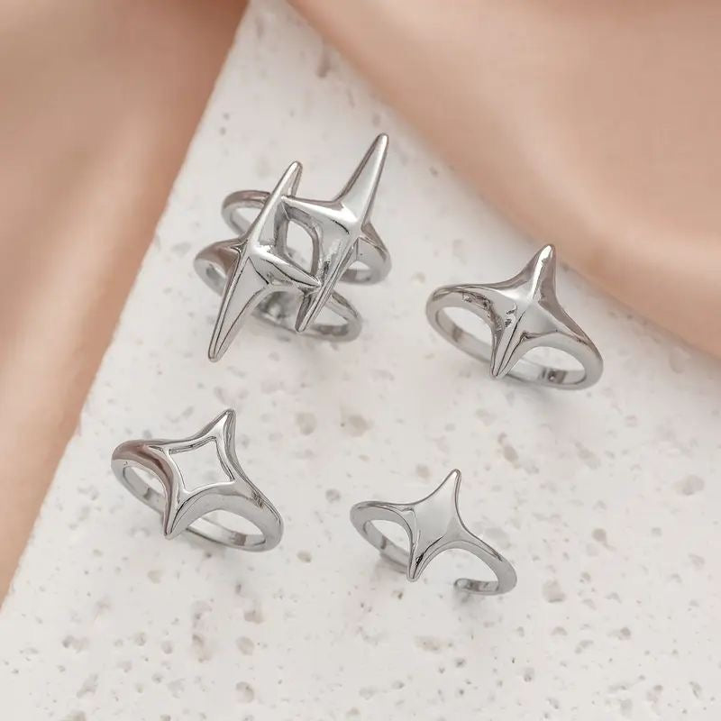 4 Pieces gothic rings